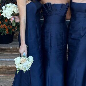 Bella Bridesmaid Navy Strapless Dress